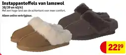 Kruidvat Instappantoffels van lamswol aanbieding