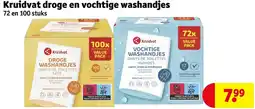 Kruidvat Kruidvat droge en vochtige washandjes aanbieding