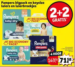 Kruidvat Pampers bigpack en keysize luiers en luierbroekjes aanbieding