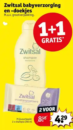 Kruidvat Zwitsal babyverzorging en -doekjes aanbieding