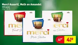 Kruidvat Merci Assorti, Melk en Amandel aanbieding