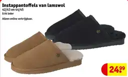 Kruidvat Instappantoffels van lamswol aanbieding