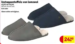 Kruidvat Instappantoffels van lamswol aanbieding