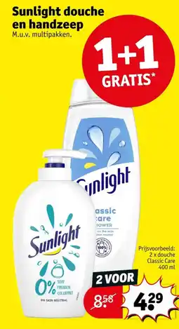 Kruidvat Sunlight douche en handzeep aanbieding