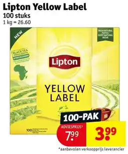 Kruidvat lipton yellow label aanbieding