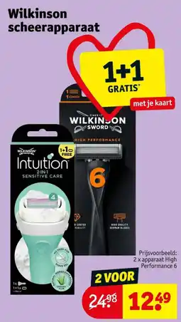 Kruidvat Wilkinson scheerapparaat aanbieding