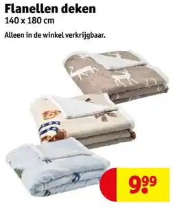 Kruidvat Flanellen deken aanbieding