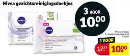 Kruidvat Nivea gezichtsreinigingsdoekjes aanbieding