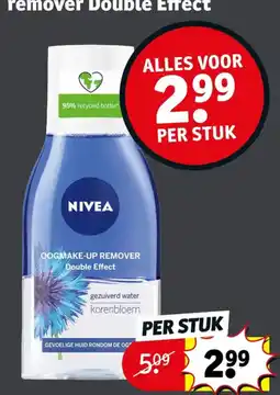 Kruidvat nivea oogmake-up remover double effect aanbieding