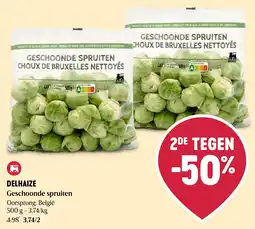 Delhaize Geschoonde spruiten aanbieding