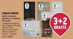 Delhaize Koffie, in bonen, gemalen, in capsules of in pads aanbieding