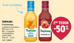 Delhaize Tropicana vruchtensap aanbieding