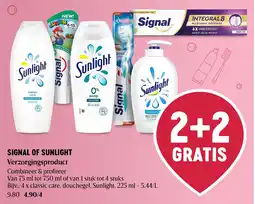 Delhaize Signal of sunlight verzorgingsproduct aanbieding