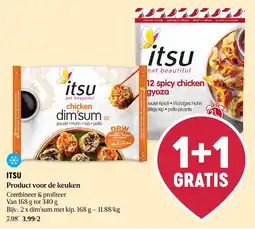 Delhaize itsu chicken dim'sum aanbieding