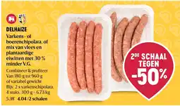 Delhaize Varkens- of boerenchipolata aanbieding