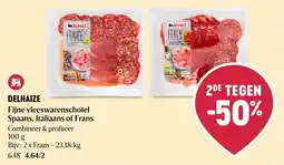Delhaize Fijne vleeswarenschotel Spaans, Italiaans of Frans aanbieding