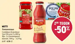 Delhaize Mutti tomatensaus aanbieding