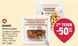 Delhaize Noten in schaal aanbieding