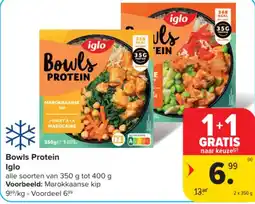 Carrefour Bowls Protein Iglo aanbieding