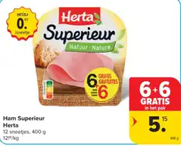 Carrefour Ham Superieur Herta aanbieding