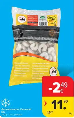 Carrefour Garnaalstaarten Vannamei Ebi aanbieding
