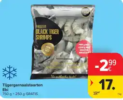 Carrefour Tijgergarnaalstaarten Ebi aanbieding