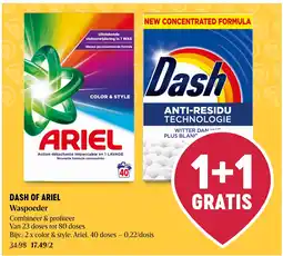 Delhaize Dash of Ariel waspoeder aanbieding