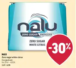 Delhaize Nalu zero sugar white citrus aanbieding