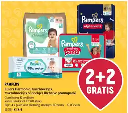 Delhaize Pampers luierbroekjes, zwembroekjes of doekjes aanbieding