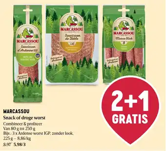 Marcassou snack of droge worst