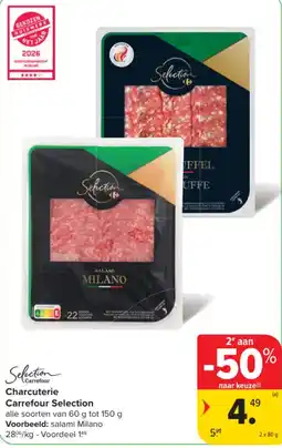 Carrefour Charcuterie Carrefour Selection aanbieding