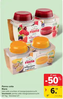 Carrefour Panna cotta Rians aanbieding