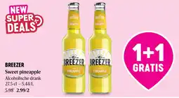 Delhaize Breezer sweet pineapple aanbieding