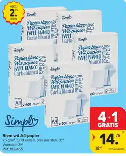 Carrefour Riem wit A4-papier aanbieding