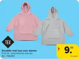 Carrefour Snuddie met kap voor dames aanbieding