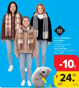 Carrefour Jas in imitatiebont voor dames aanbieding