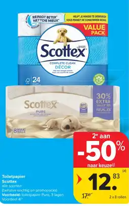 Carrefour Toiletpapier Scottex aanbieding
