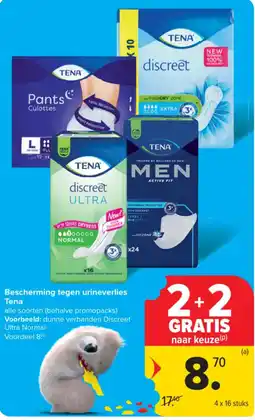 Carrefour Bescherming tegen urineverlies Tena aanbieding