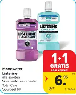 Carrefour Mondwater Listerine aanbieding