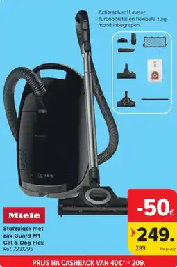 Carrefour Stofzuiger met zak Guard M1 Cat & Dog Flex aanbieding