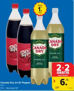 Carrefour Canada dry & dr pepper aanbieding