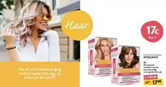 Di Permanente haarkleuring met een drievoudig verzorgende formule aanbieding