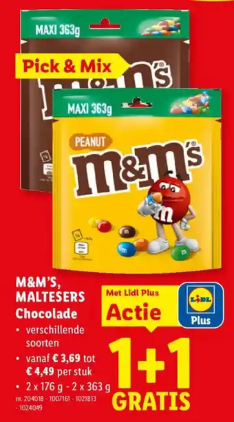 M&M'S, MALTESERS Chocolade