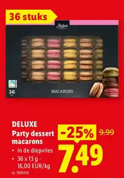 Lidl Deluxe party dessert macarons aanbieding