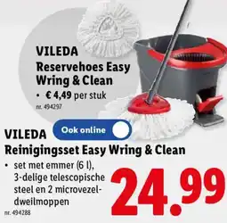 Lidl Vileda reinigingsset easy wring & clean aanbieding