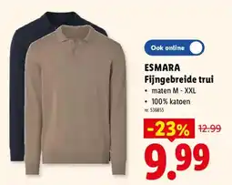 Lidl Fijngebreide trui aanbieding