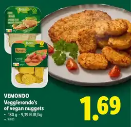 Lidl Veggierondo's of vegan nuggets aanbieding