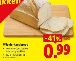 Lidl Wit vierkant brood aanbieding