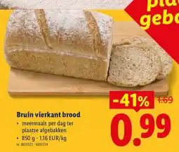 Lidl Bruin vierkant brood aanbieding