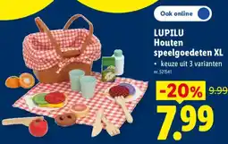 Lidl Lupilu houten speelgoedeten xl aanbieding